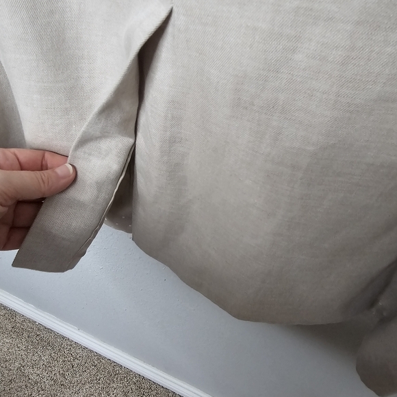 Perry Ellis Blazer Mens 40 Regular Cream Beige Linen Blend Sport Coat Event - Picture 11 of 16